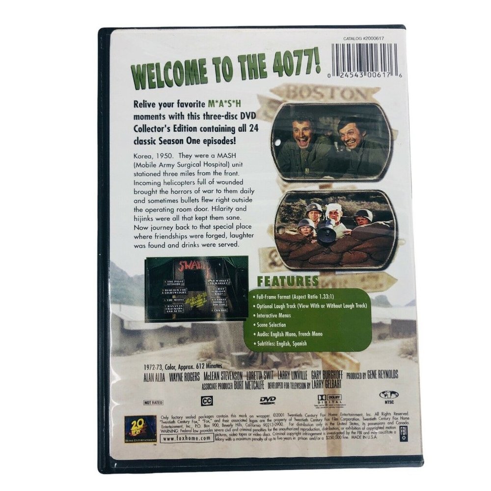 MASH Season One‎ Collectors Edition DVD 3 Disc Set Alan Alda First 1 TV Series - Picture 3 of 9